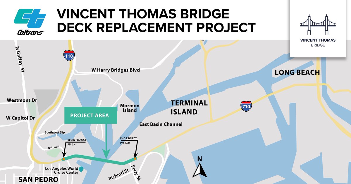 Join @CaltransDist7 for a public hearing on the VTB deck replacement project Draft Environmental Impact Report/Environmental Assessment. Public comments will be accepted through July 15. 

⏰ 6-8 p.m.
📅 Thursday, May 30
📍 Wilmington Recreation Center
🔗 virtualeventroom.com/caltrans/vtb/