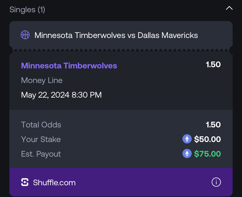 Play of the day 🏀 Minnesota Timberwolves ML The Minnesota Timberwolves are favored to win Game 1 against the Dallas Mavericks due to their strong home record, exceptional defense, resilience in comebacks, and balanced scoring attack. The Mavericks have a dynamic duo but lack