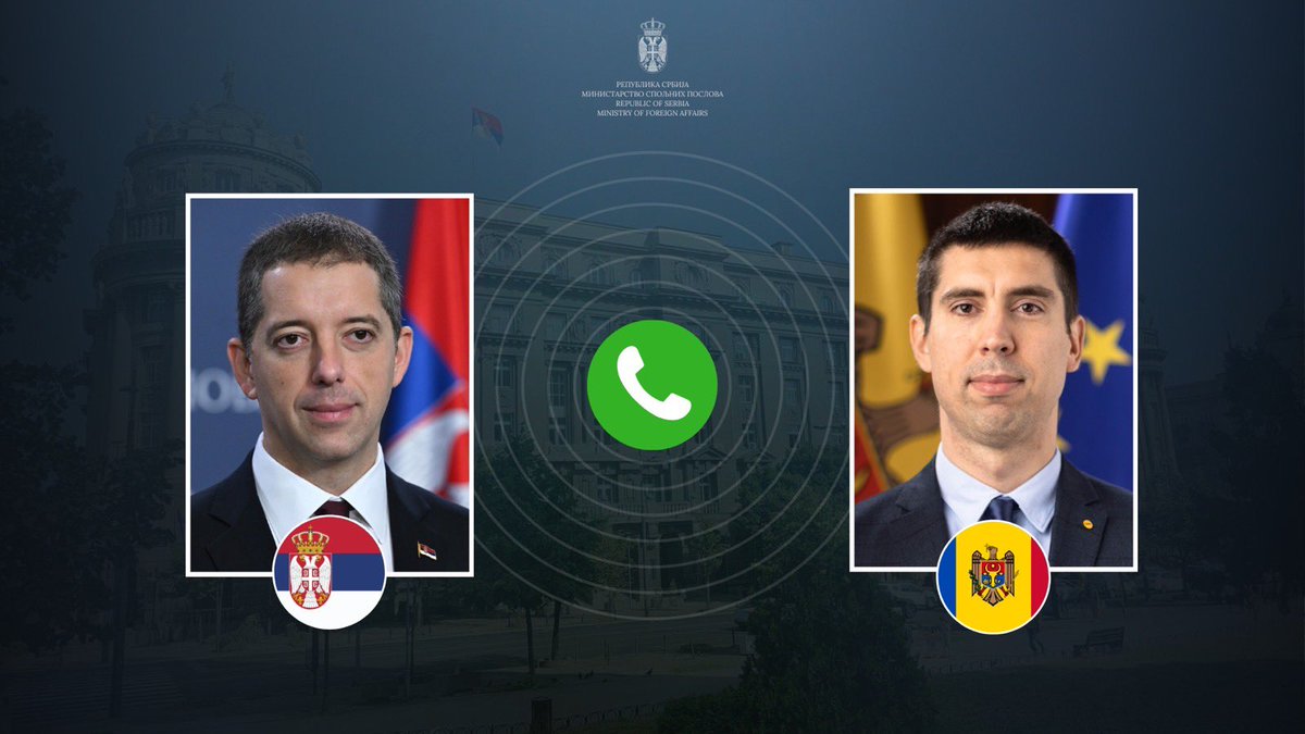 Talking on the phone with #Moldovan Deputy Prime Minister and Minister of Foreign Affairs @MihaiPopsoi, I emphasized that we highly value the principled position of #Moldova on #Serbia’s territorial integrity in accordance with the @UN Security Council Resolution 1244.