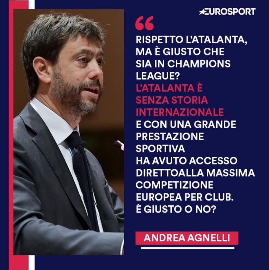 tancredipalmeri's tweet photo. Ha fatto prima l’Atalanta a vincere una coppa europea che la Juventus a rivincerne una dal 1997.

Che dannazione queste parole di Andrea Agnelli

#UELFiNAL #EuropaLeague #AtalantaBayer https://t.co/sQBSmPPrmp