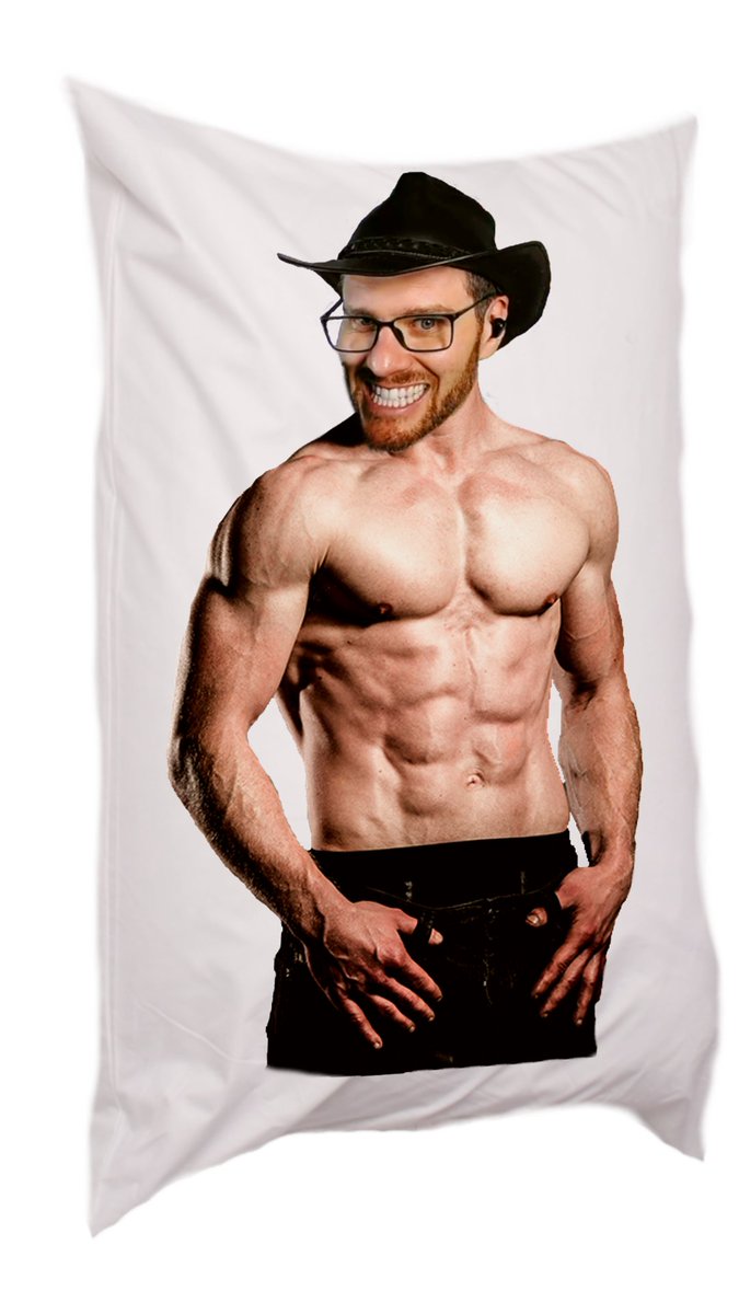 Back to streaming for 2 weeks and the community has already put my head on a Japanese Body pillow. I told everyone I've been workin' out 😅