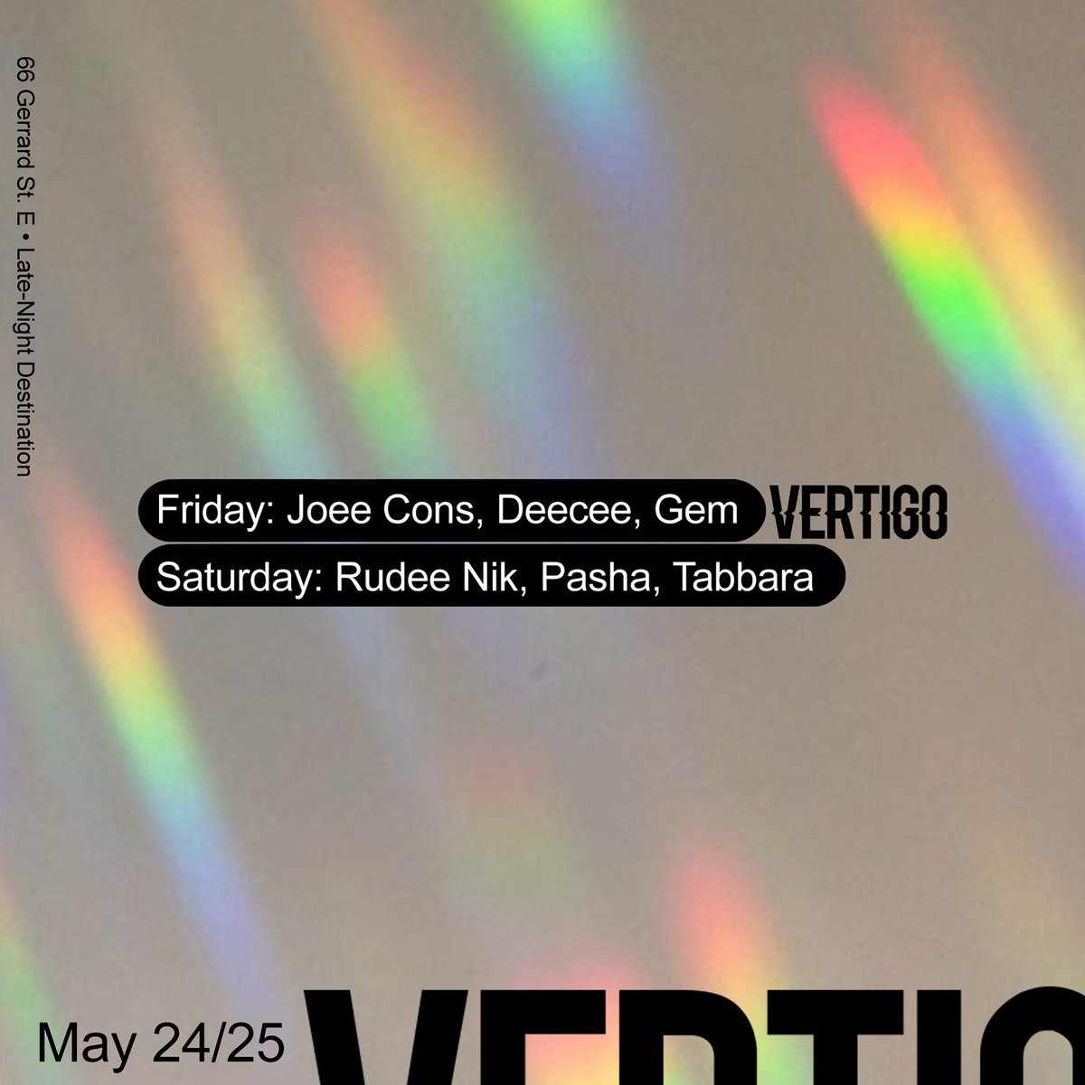 This Friday looking forward to back at Vertigo 🔌