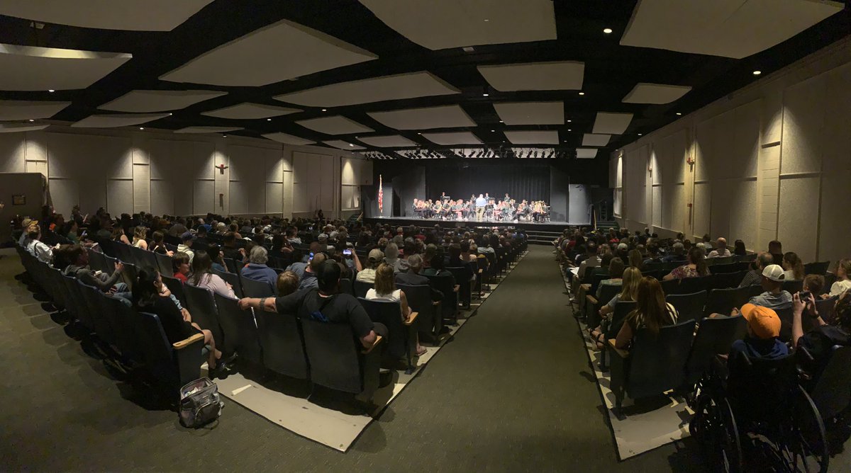 The 8th grade concert is about to start with a packed house!