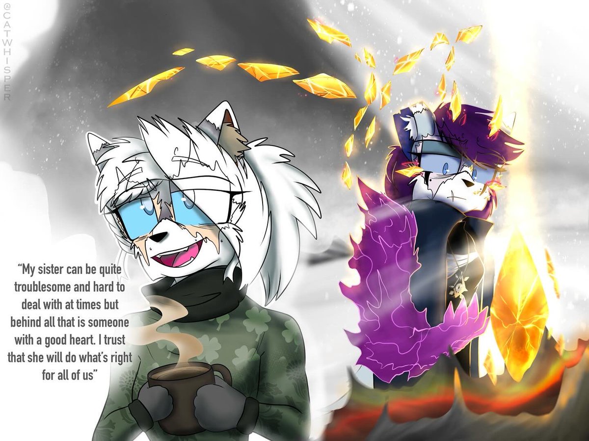 CWhisper87's tweet photo. ——-

Here’s my recent art piece of yet again featuring some lore with the two Flame Sisters Tessa and Rayzr! 

Enjoy! 

—-

#oc #sonic #art #digitalart #original #fyp #characterdesign #illustraion #sonicoc https://t.co/6CFt3Wuu81