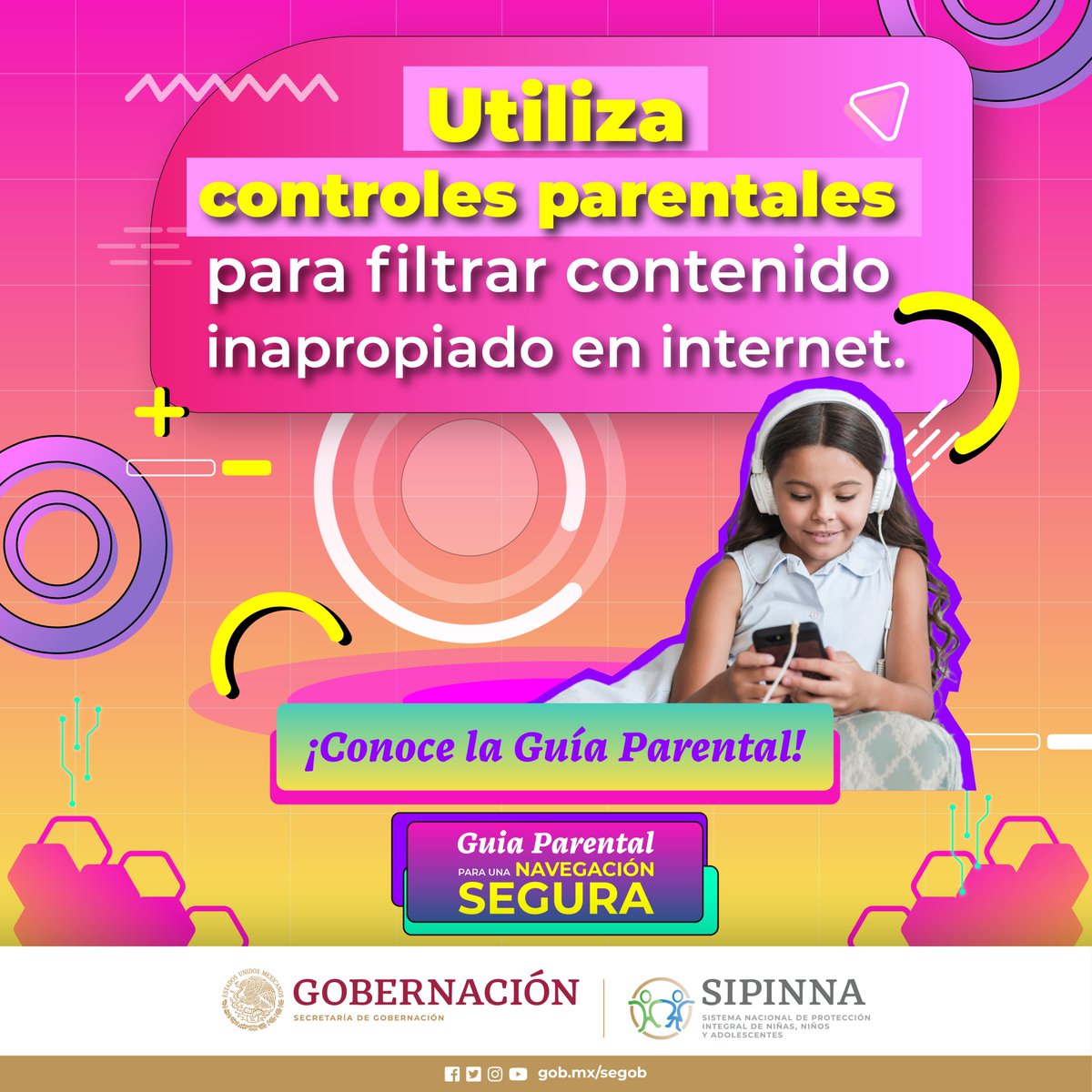 👨‍👩‍👧‍👦 ¡Protege a tus hijos en línea! La Guía Parental para una navegación segura ayuda a mejorar la supervisión en el uso del internet, con el fin de evitar sitios no aptos para la niñez y adolescencia. Consúltala aquí: 📲tinyurl.com/2s35zf2k