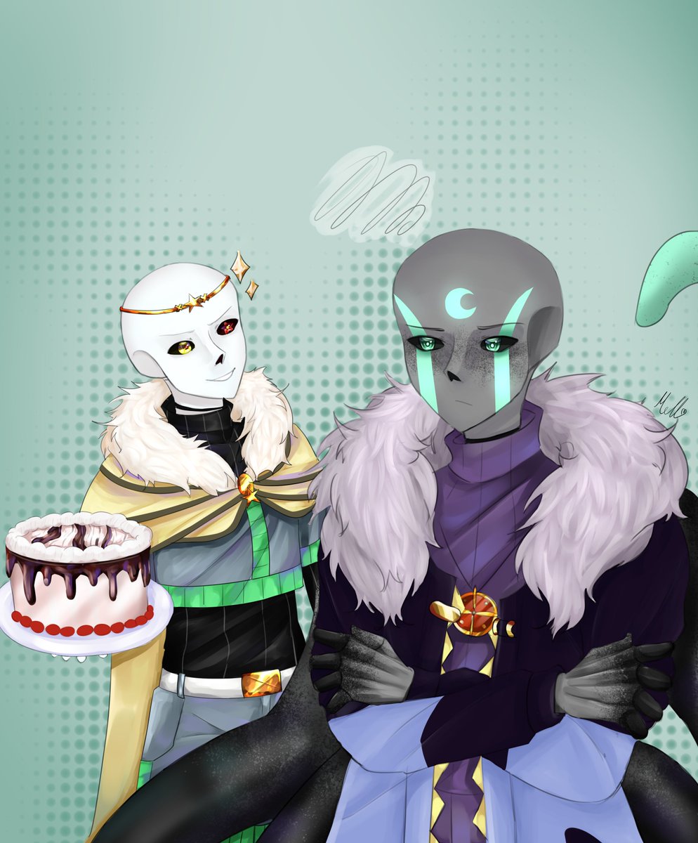 Mell_arts_posts's tweet image. Guess what will happen in 5 seconds..
(I'm a little late for Crescent's birthday I think, but I'll post it anyway)
#CrescentSans #StarcrossSans (#NightKiller #CrossxDream ) #UndertaleAU