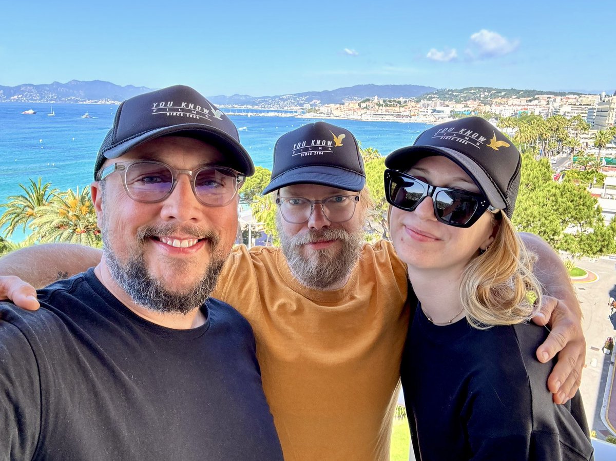 alexnoyer's tweet photo. Wrapping up Cannes 2024. Shout out to a great team with @laurencegendron and @HannuAukia . We also got to catch up with our beloved Anne-Julie Proulx, who you will see soon in Love is the Monster! 
And felt massive pride after closing out the 2nd year of the @fantasticpavilion. https://t.co/q5CE59FFe5