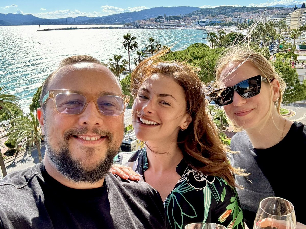 alexnoyer's tweet photo. Wrapping up Cannes 2024. Shout out to a great team with @laurencegendron and @HannuAukia . We also got to catch up with our beloved Anne-Julie Proulx, who you will see soon in Love is the Monster! 
And felt massive pride after closing out the 2nd year of the @fantasticpavilion. https://t.co/q5CE59FFe5
