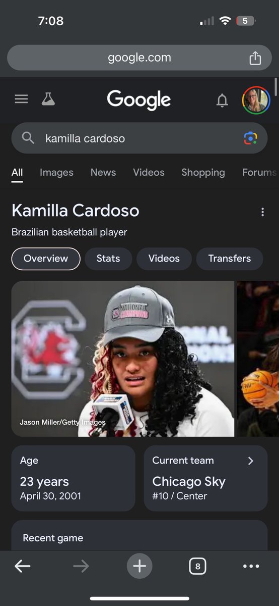 madisunny's tweet photo. Are you going to fix this? So disrespectful to Kamilla Cardoso. @Google @GettyImages @GettySport https://t.co/kwOYv2nkOd