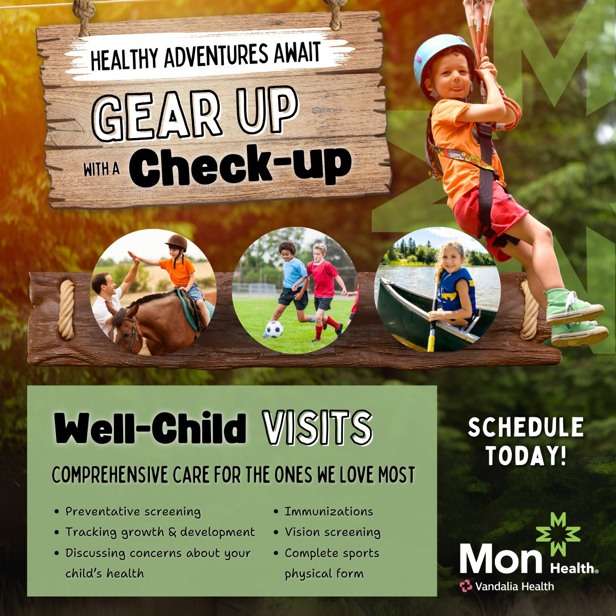 VandaliaMon's tweet image. Gear up for summer fun! 🌞 Schedule a well-child visit at Mon Health to ensure your child is healthy &amp;amp; ready for all the exciting sports &amp;amp; adventures ahead. 

Schedule an appointment here: monhealth.com/main/schedule-…

#WellChildVisits #HealthyKids #MonHealth