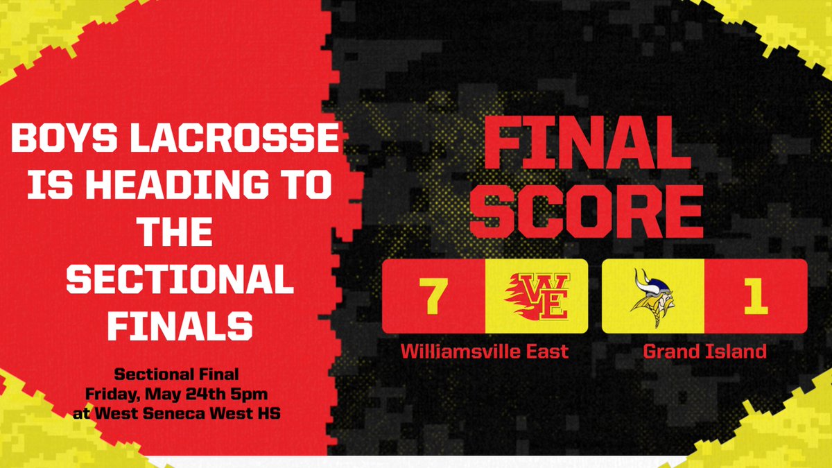 The boys are moving on! Sectional Finals will be held at West Seneca West HS on Friday, May 24th at 5pm! Come out and support the Flames!