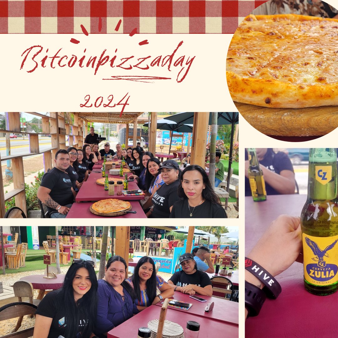 Pizzas y cervezas , en Margarita celebramos al mejor estilo. Happy hive pizza day 2024 🥳🥳🍕🍻
#bitcoinpizzaday
#hive
#hivemargarita
#pizzalovers