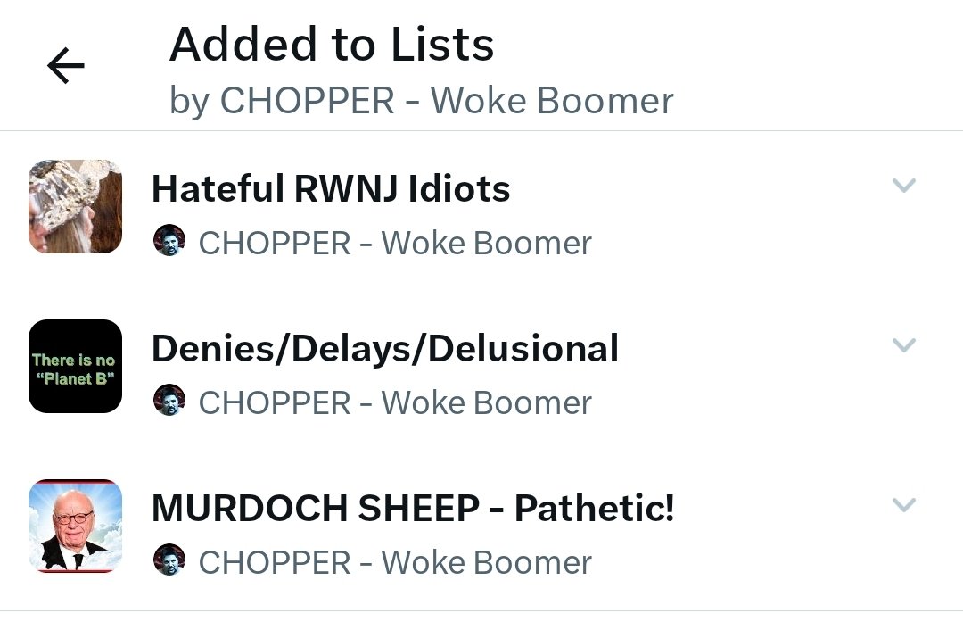 I love being added to lists like these. Makes it so easy to find interesting people to follow. 👍🏼 @UncleChopperRIP