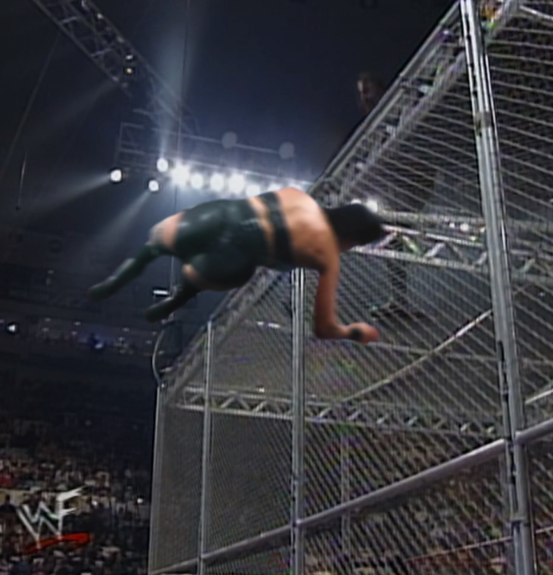 Who's old enough to remember when Rhea Ripley was thrown off Hell in a Cell by The Undertaker?