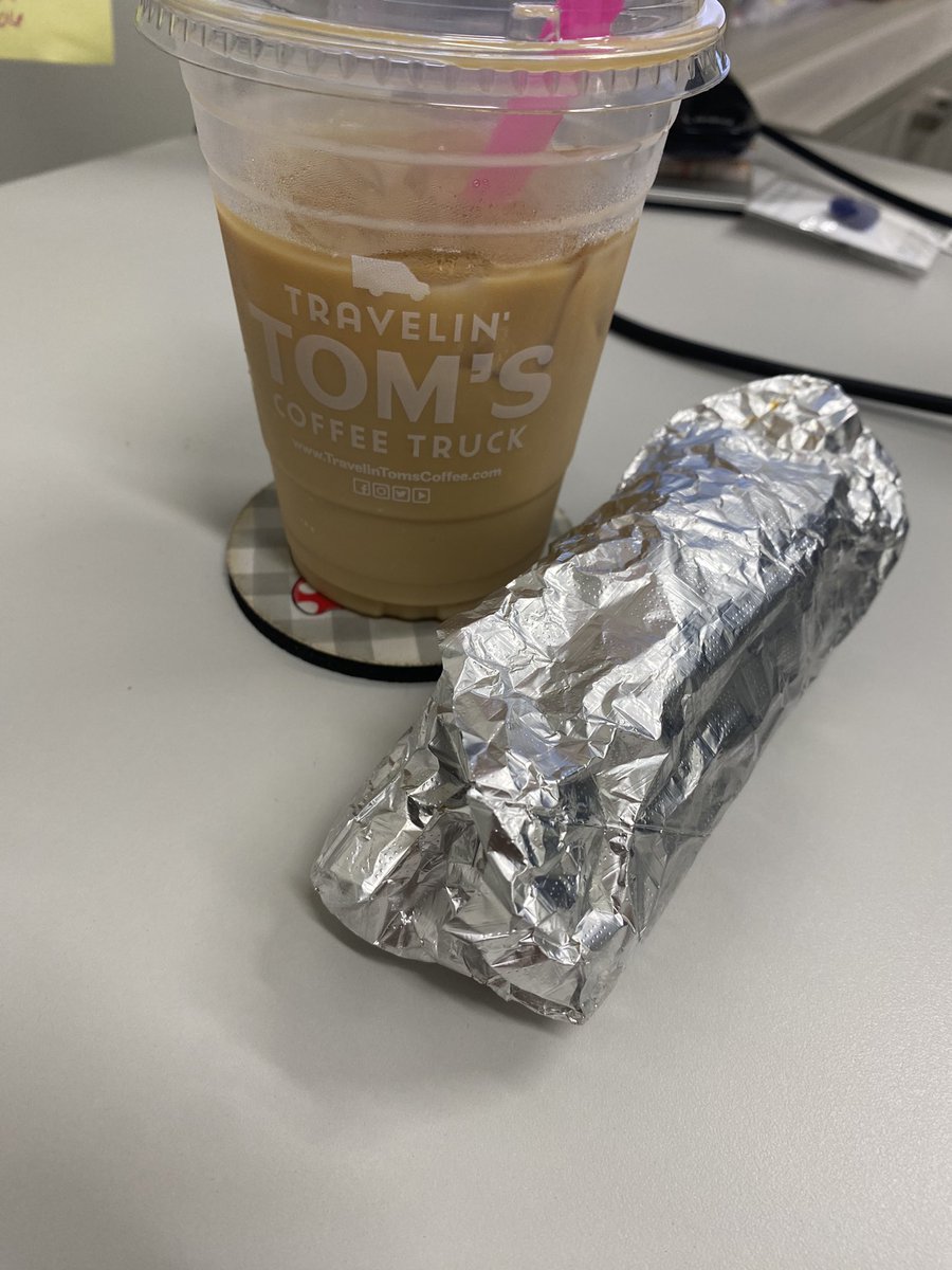 Breakfast tacos from @Mrs_MercedesF & coffee from @travelin_toms courtesy of @elitekingwood & the KMS Athletics Booster, was an awesome welcome back! I sure did miss the amazing staff and students at KMS!! ❤️🖤🐾 #KMSCougarPride