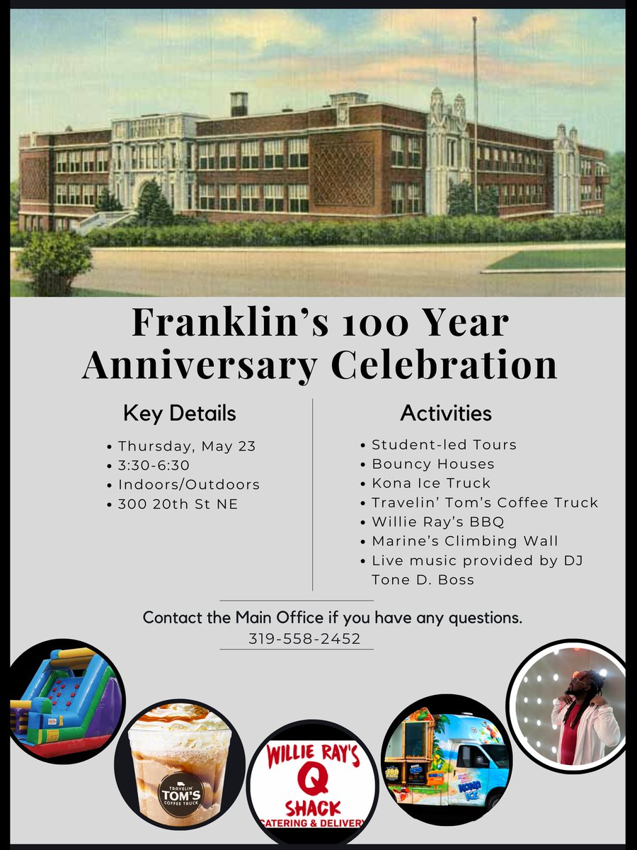 We hope to see you today for the 100 Year Celebration from 3:30-6:30!