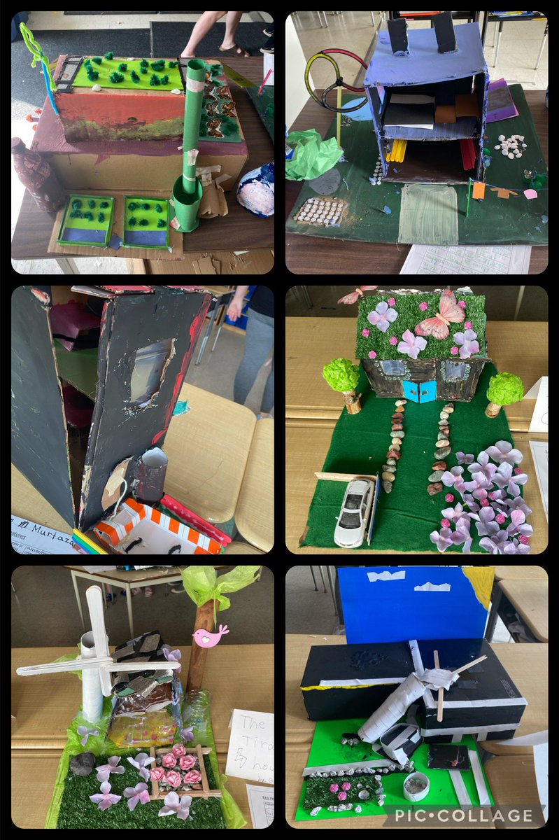 MrsThomas905's tweet photo. Check out the Eco Houses that our Grade 4’s &amp; 5’s created. Thanks for showcasing your ideas &amp; knowledge @MaryHopkinsPS @Susete_Bloom https://t.co/Kj0ekhsFu9