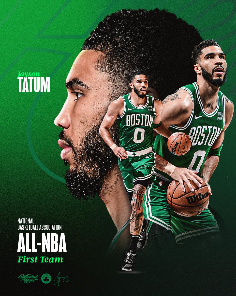 celtics's tweet photo. Three straight seasons on the All-NBA First Team 👏🏽

Congrats, JT https://t.co/BU7aJkFVsp