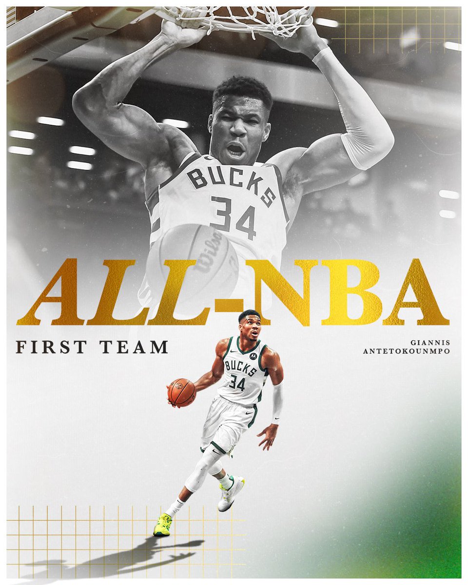 First Team All-NBA for the sixth straight year.

Congrats, Giannis!