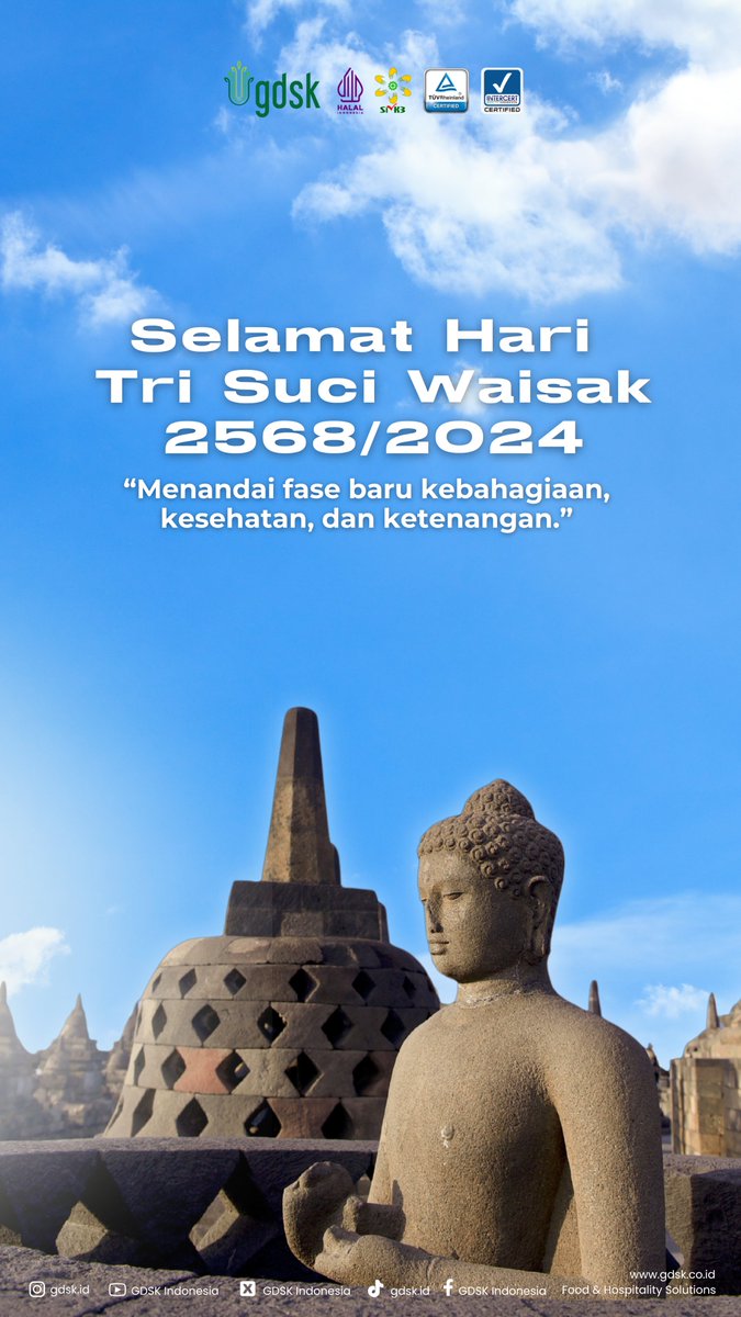 Selamat Hari Tri Suci Waisak 2568/2024 yang menandai fase baru kebahagiaan, kesehatan, dan ketenangan.

Semoga Anda menikmati momen ketenangan dalam kebersamaan di rumah tercinta, ya 🤗🫶🏻