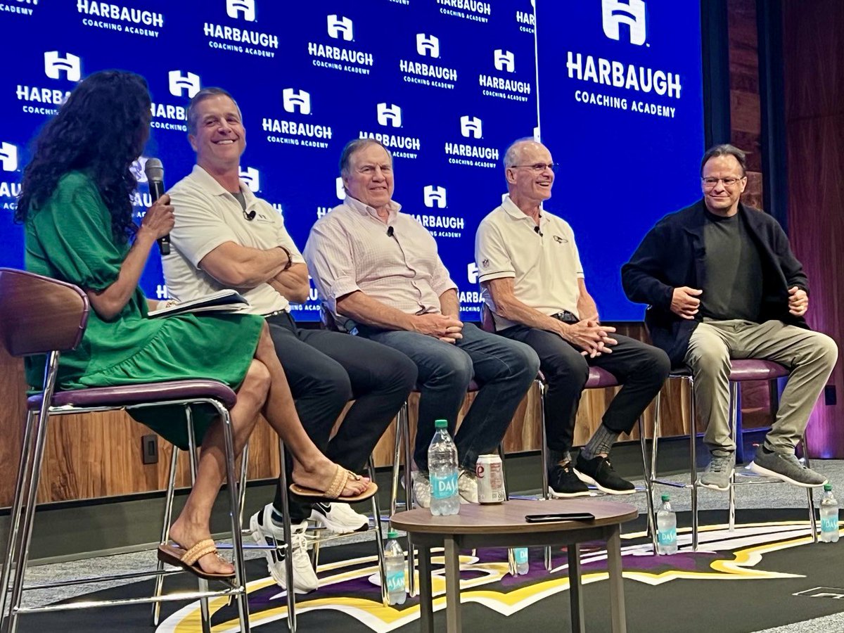 #Ravens HC John Harbaugh has turned his passion project into a nonprofit, a repository of coaching videos and a resource for coaches on all levels. I got to be a part of launch day and oh, was it fun! (Yes, that’s Bill Belichick. And yes, he’s SMILING!) harbaughcoachingacademy.org