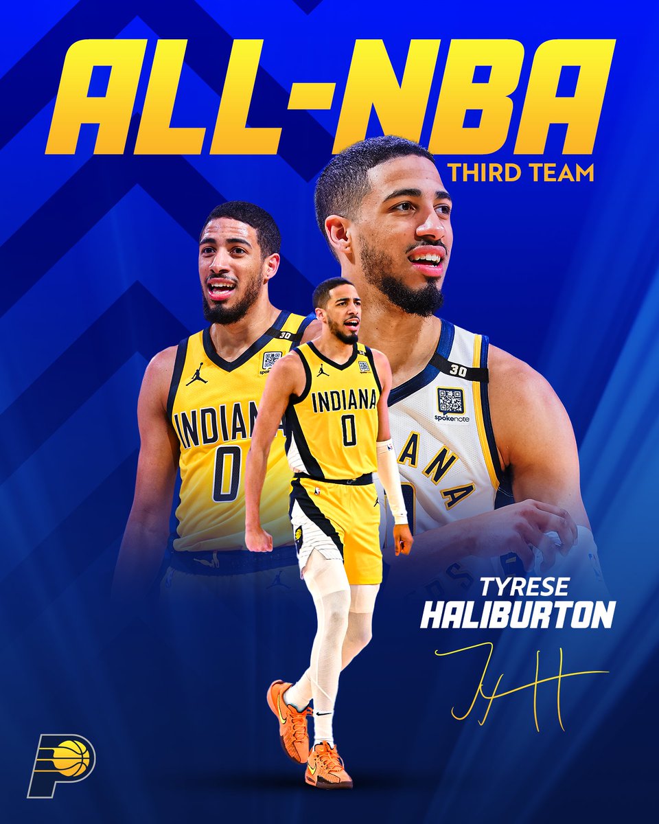 ALL-NBA TY 🔥

congrats to Tyrese Haliburton on being named to the All-NBA Third Team.

more: on.nba.com/3wSZCNa
