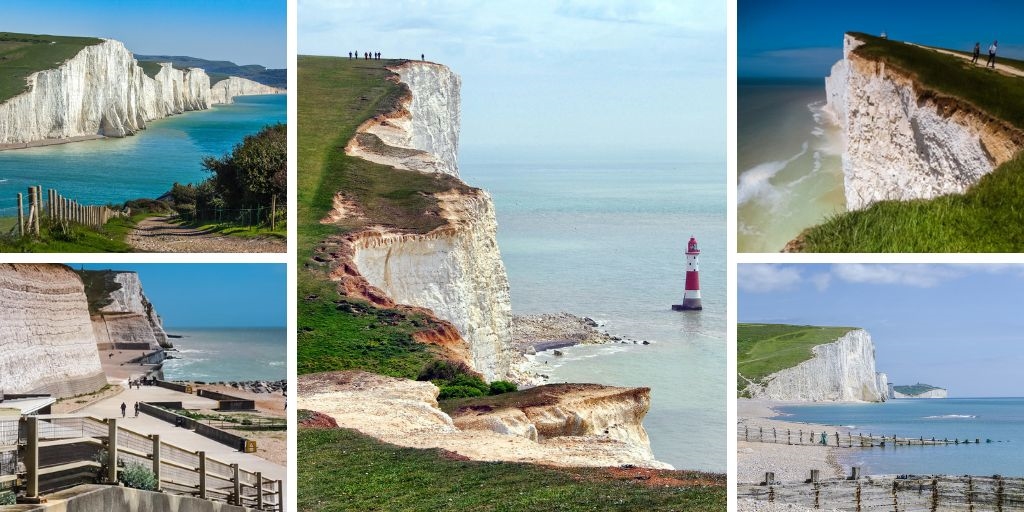 Dramatic white cliffs, lighthouses, seagulls, crashing waves, sailboats, rolling green hills, sheep. Click through to discover England's dramatic white cliffs at Beachy Head and the Seven Sisters bit.ly/32lvzbJ via @sheriannekay #BeachyHead #SevenSisters #VisitEngland