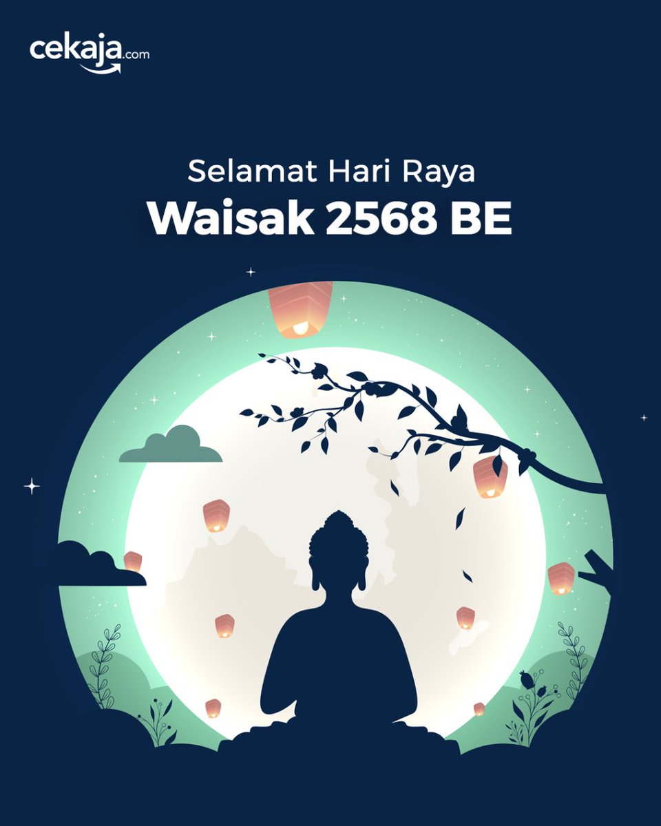 CekAja's tweet image. Selamat Hari Raya Wisak Cekizen!

#cekaja #tokofinansial #cerdasfinansial #waisak2568be #hariwaisak