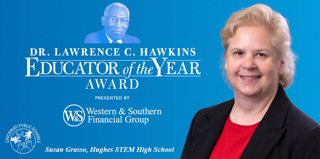 Congratulations to Susan Grasso, Career and Technical Education Information Technology teacher at <a href="/HughesSTEMHS/">HughesSTEMHS</a>, on winning the 2024 Dr. Lawrence C. Hawkins Educator of the Year Award!

<a href="/IamCPS/">I Am CPS</a> #WesternSouthernFamily

westernsouthern.com/about/newsroom…