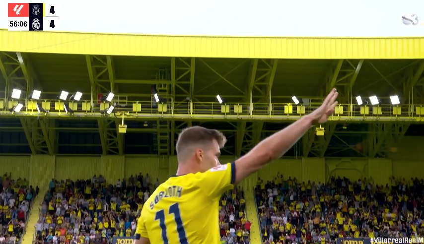 Alexander Sørloth's four goals inspired Villarreal to battle back from behind to earn a 4-4 draw at home to Real Madrid. A much-changed Real Madrid side had led 4-1 at half-time after goals from Joselu and Lucas Vázquez in between a brace from Arda Güler. #VillarrealRealMadrid