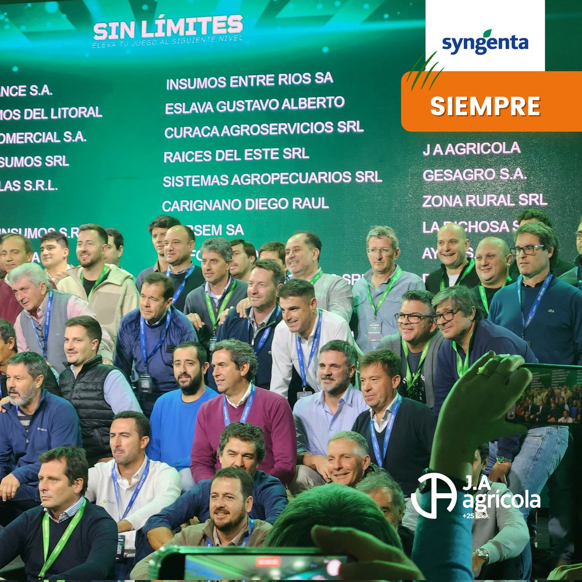 📍CONVENCIÓN ANUAL DE DISTRIBUIDORES @Syngenta_ar  #SinLímites 🔝
#JAAgrícola +25Años