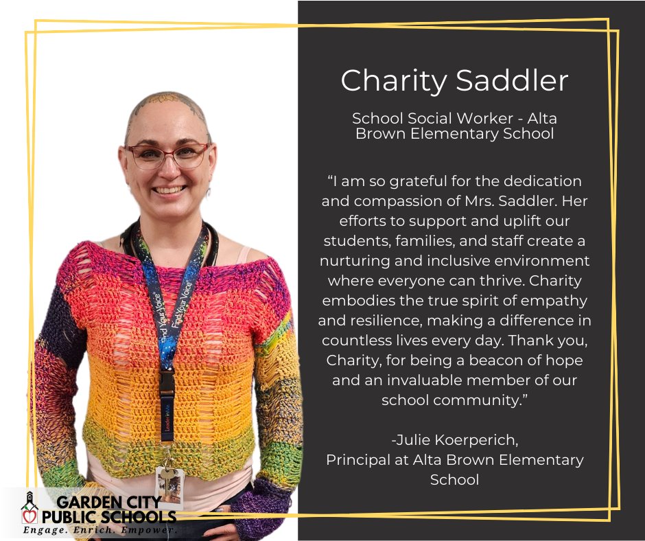 The end of this school year is almost here! Our amazing staff have continued to make a difference every day. Check out this staff spotlight featuring Charity Saddler!