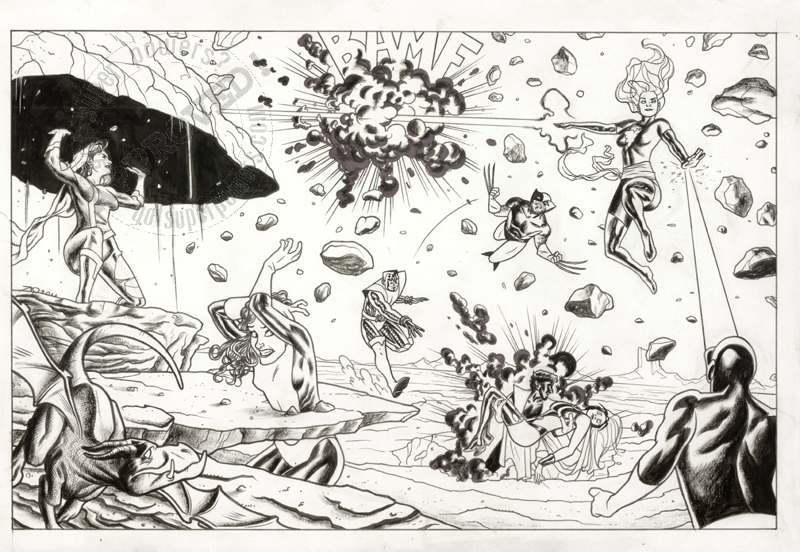 smilingsi's tweet photo. @neilaglet I think I have two recreations in my collection.  This one is by Joe Quinones of Paul Smith's X-Men 175 cover.  It's probably not quite a recreation though. https://t.co/lVVP7VnRYK