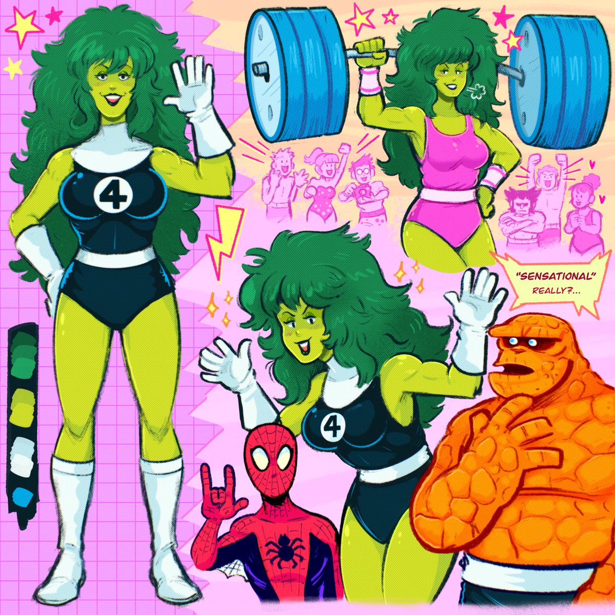 The big green lady 💪🥦☢️⚖️