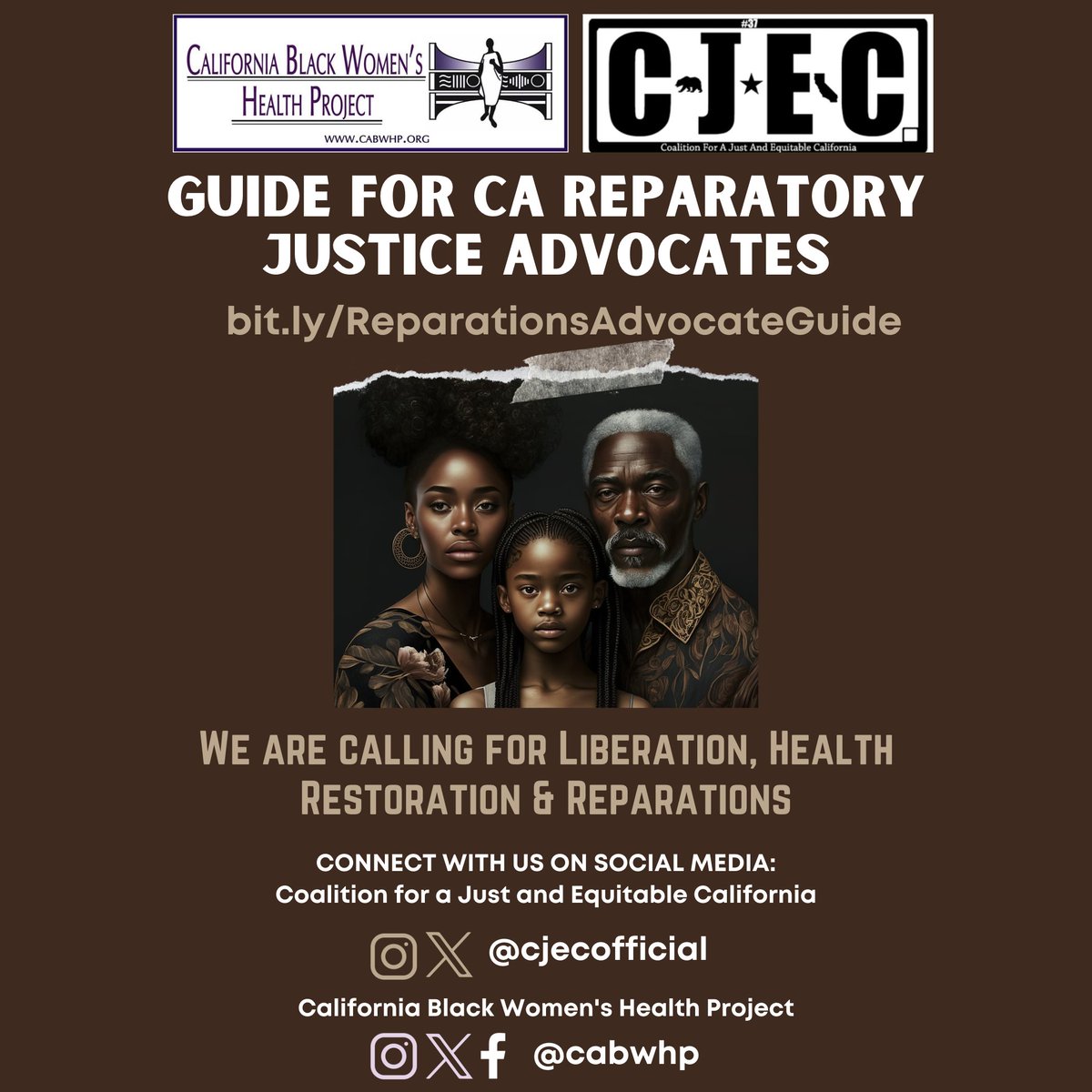 California Black Women's Health Project (CABWHP) (@cabwhp) on Twitter photo “The passage of SB-1403, SB-1331 & SB-1050 represent major steps forward toward full Reparations & repair for residents who descend from the people who survived and overcame Chattel Slavery and emancipation in the U.S.! Next STOP: The California State Assembly,” - <a href="/cjecofficial/">Coalition For A Just & Equitable California</a>. “The passage of SB-1403, SB-1331 & SB-1050 represent major steps forward toward full Reparations & repair for residents who descend from the people who survived and overcame Chattel Slavery and emancipation in the U.S.! Next STOP: The California State Assembly,” - <a href="/cjecofficial/">Coalition For A Just & Equitable California</a>.