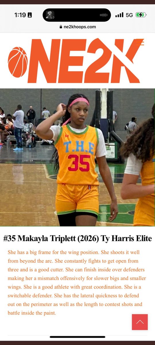 . Thank You @NE2KHoops for shining a light on #MaykaylaTriplett & other ladies at @Ohio_Basketball #TheClassic T.H E. (TyHarrisElite) 2026 #FinishYourBreakfast @TyHarris_52 @TyHarrisboys
