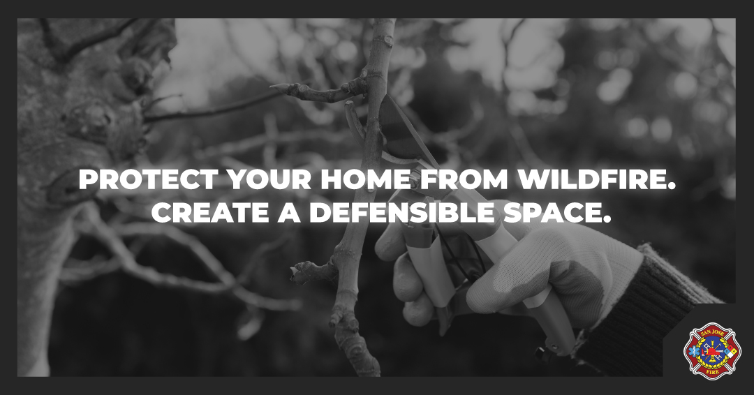 SJFD's tweet photo. A big part of #WildfirePrep is creating a defensible space around your home. You should regularly clear dead/dry vegetation around your home & create space between trees. This will create a buffer for your property & reduce the fuel for fire.
More info: https://t.co/vfM8FJaXEk https://t.co/piolugg7Gh