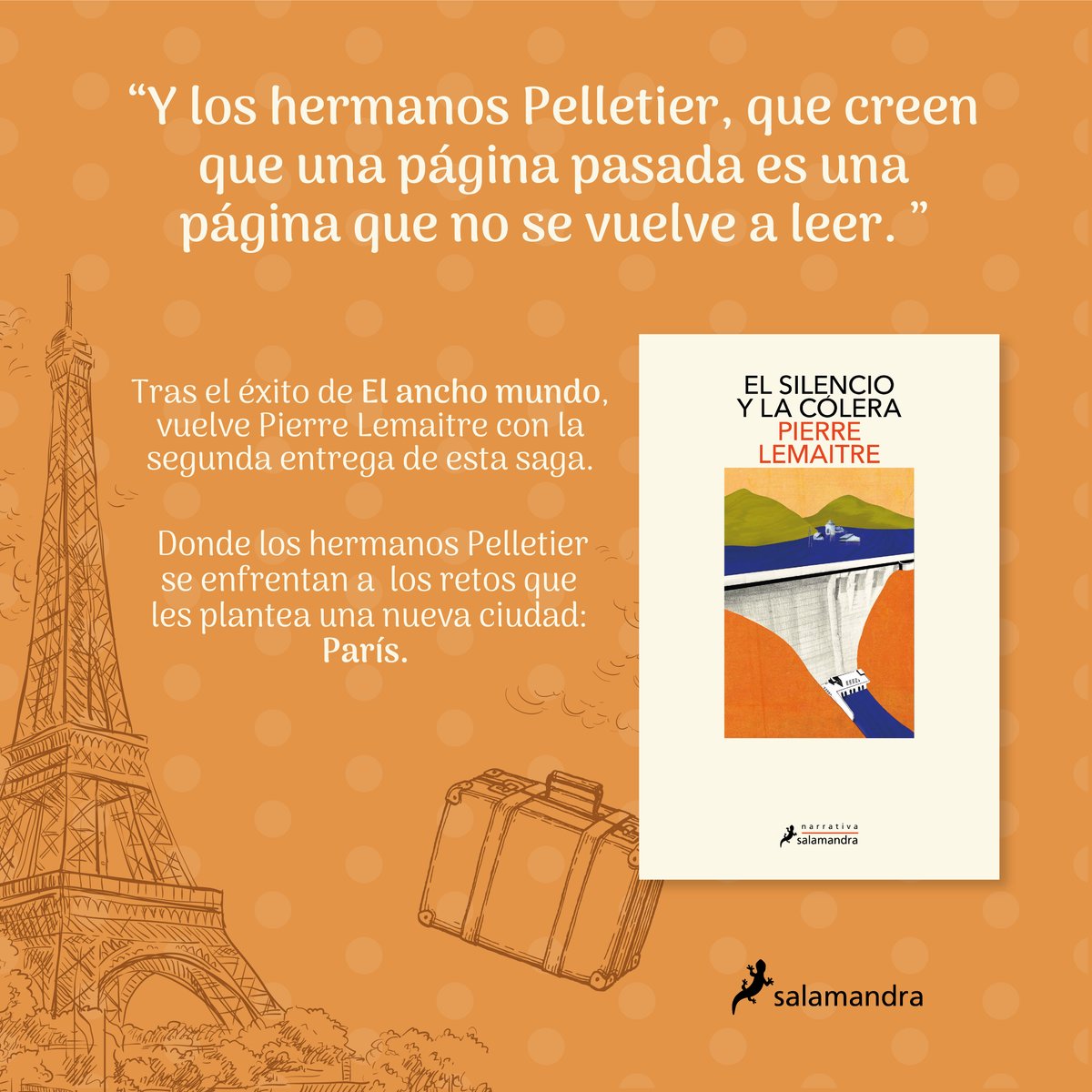 ¡La historia de la familia Pelletier aún no termina! Después de leer EL ANCHO MUNDO de Pierre Lemaitre, sigue a los hermanos mientras enfrentan los desafíos de su ciudad adoptiva en EL SILENCIO Y LA CÓLERA. 📚✍️ Encuéntralo aquí 👉: bit.ly/3wMJkFF