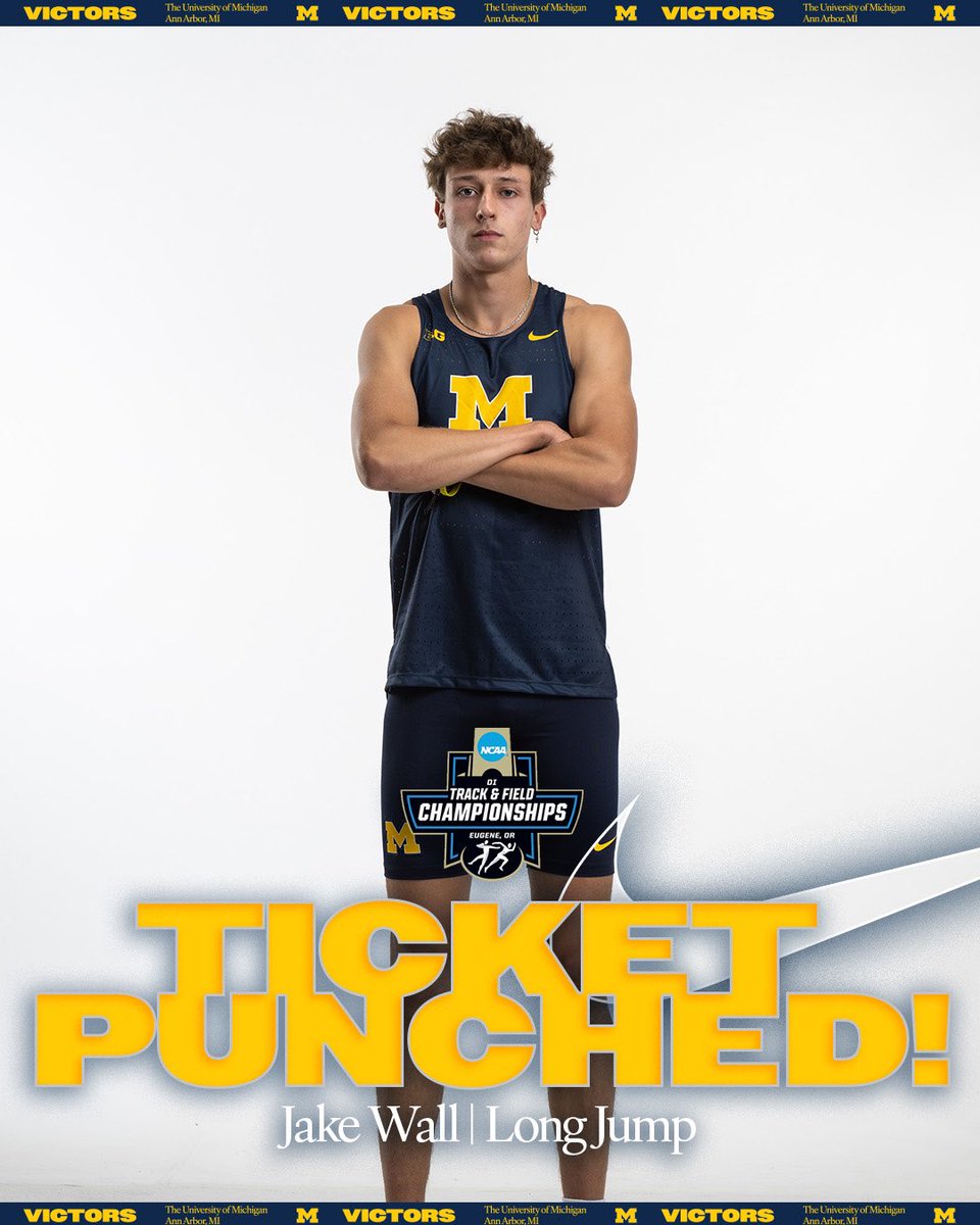 𝐍𝐂𝐀𝐀 𝐁𝐨𝐮𝐧𝐝 Jake Wall posts a PR of 7.55m in the long jump and will advance to the NCAA Championships!