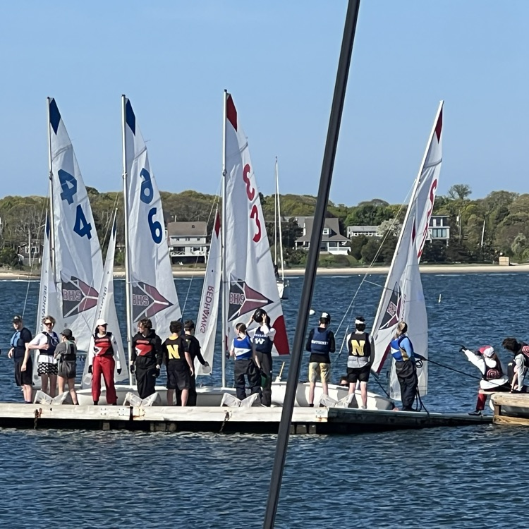 NausetHS's tweet photo. The Nauset Sailing Team at the 2024 Cape and Islands League Championships https://t.co/KrXSao67V5