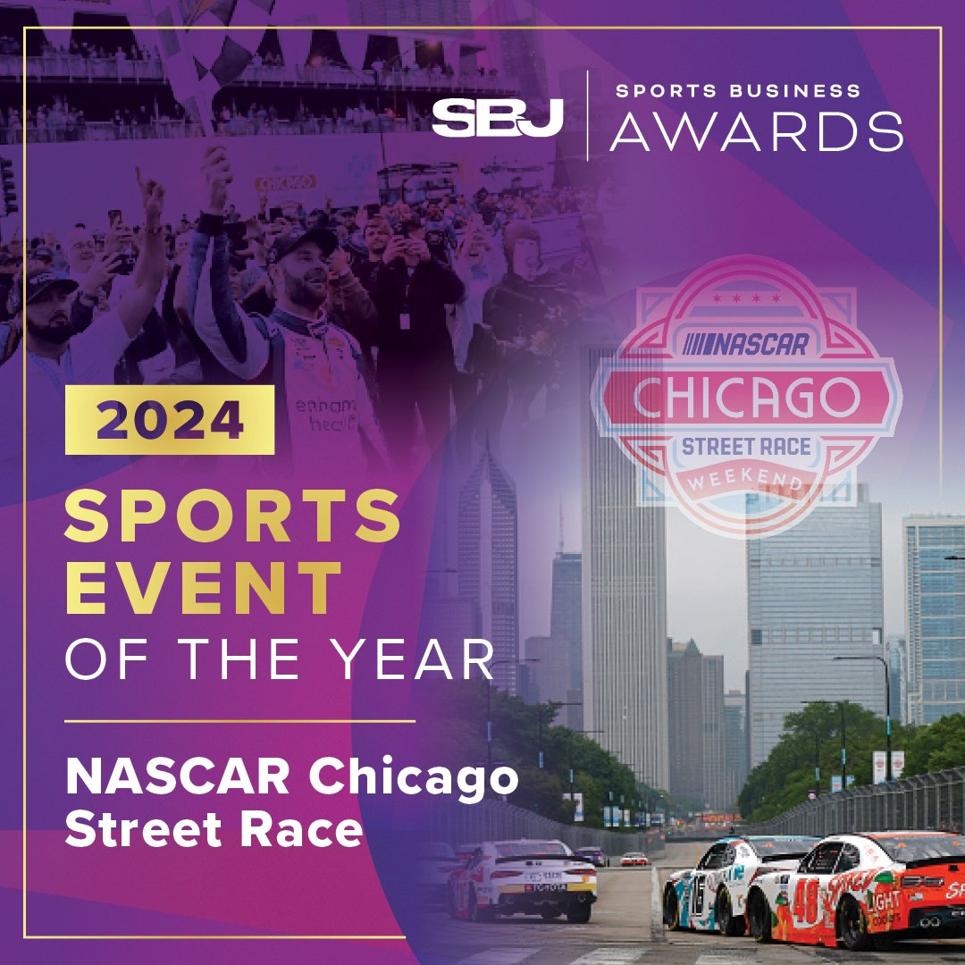 Sports Event of the Year: <a href="/NASCARChicago/">NASCAR Chicago Street Race</a> 🏎️

NASCAR took to the streets of Chicago for a spectacle that hadn't been seen before in the stock car series.

#SBJAwards
