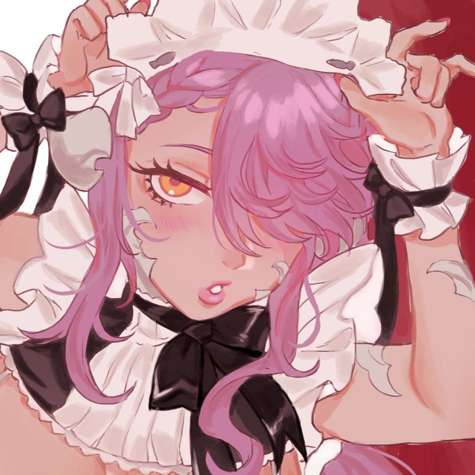 「better late than never, maid time  」|fishu @ coms closedのイラスト