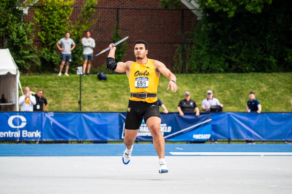 Ahmed Magour finished 46th in the javelin with a mark of 55.19m (181'1) at NCAA East First Rounds! #HootyHoo | #ThinkBigger