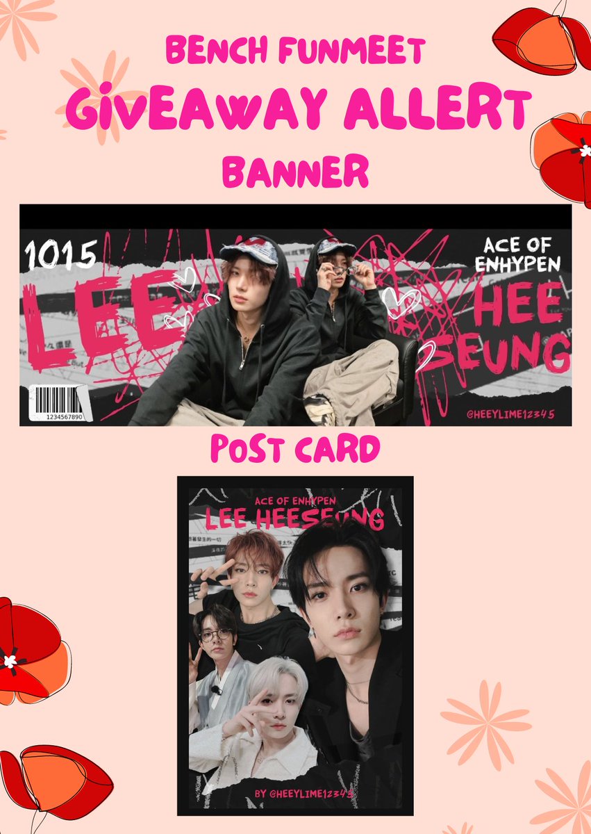 HeeEVer1009's tweet photo. ｡ ꒰ #enhypen : Heeseung BANNER and postcard .ᐟ ꒱ ｡˚ 

╰ fan support for our Ace #heeseung by : @heeylime12345

— mbf, like &amp; rt to spread
— 1:1 ratio [ limited qty. ]
— open for trade
exact location and time tba
credit for the designed #comms_by_lish https://t.co/2zQGDH1sbY