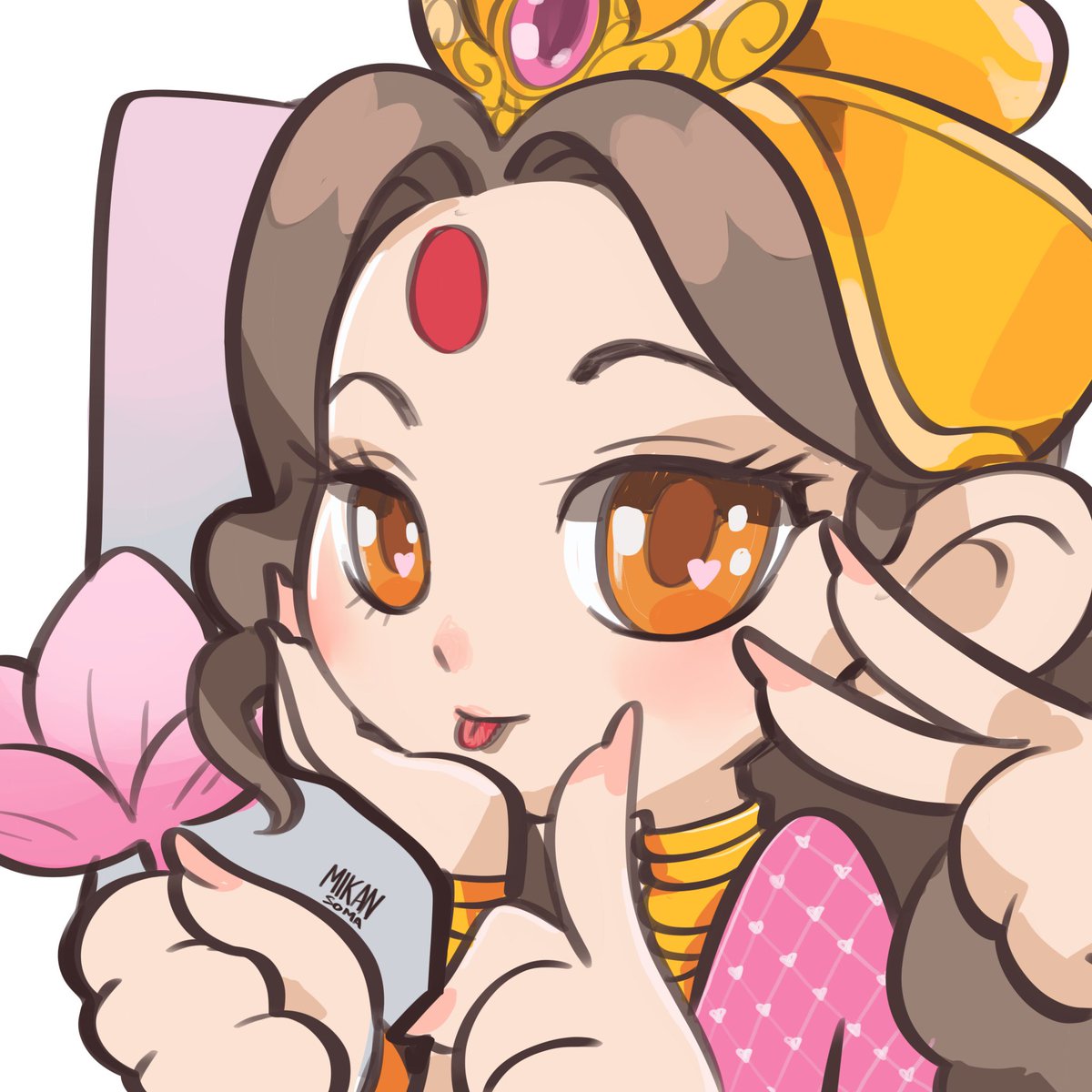 Lakshmi #มิคัง #mikansoma #วาดรูปน่ารัก #พระลักษมี #วาดรูปการ์ตูน #drawing #art #illustrator