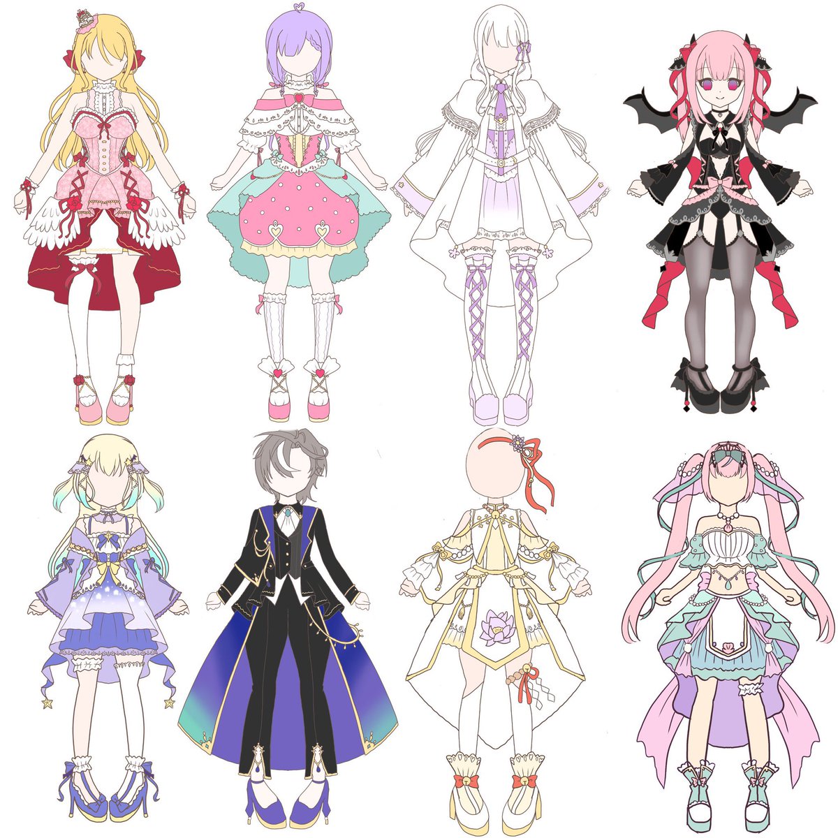 衣装デザインラフの作成や キャラクター立ち絵のご依頼受付中です 立ち