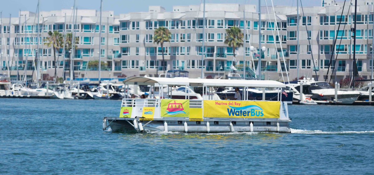 The best way to experience LA’s Marina? Hop aboard Marina del Rey’s WaterBus.   ⚓️ The WaterBus operates June 21– September 2 (Fri – Sun) for $1 per person, one-way. Stops include Burton Chace Park, Fisherman’s Village, Marina “Mother’s” Beach and more.   marinawaterbus.com
