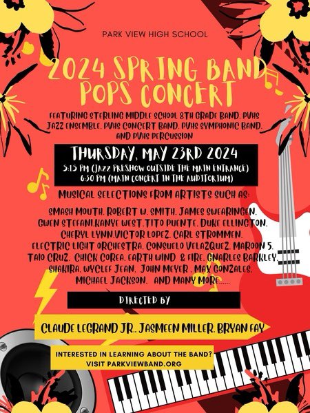 8th Grade Band and @pvhspatriotband concert on Thursday at 6:30! It’s going to be a BLAST! See you there! <a href="/SterlingMiddle1/">Sterling MS</a> <a href="/Park_View_HS/">PVHS</a>