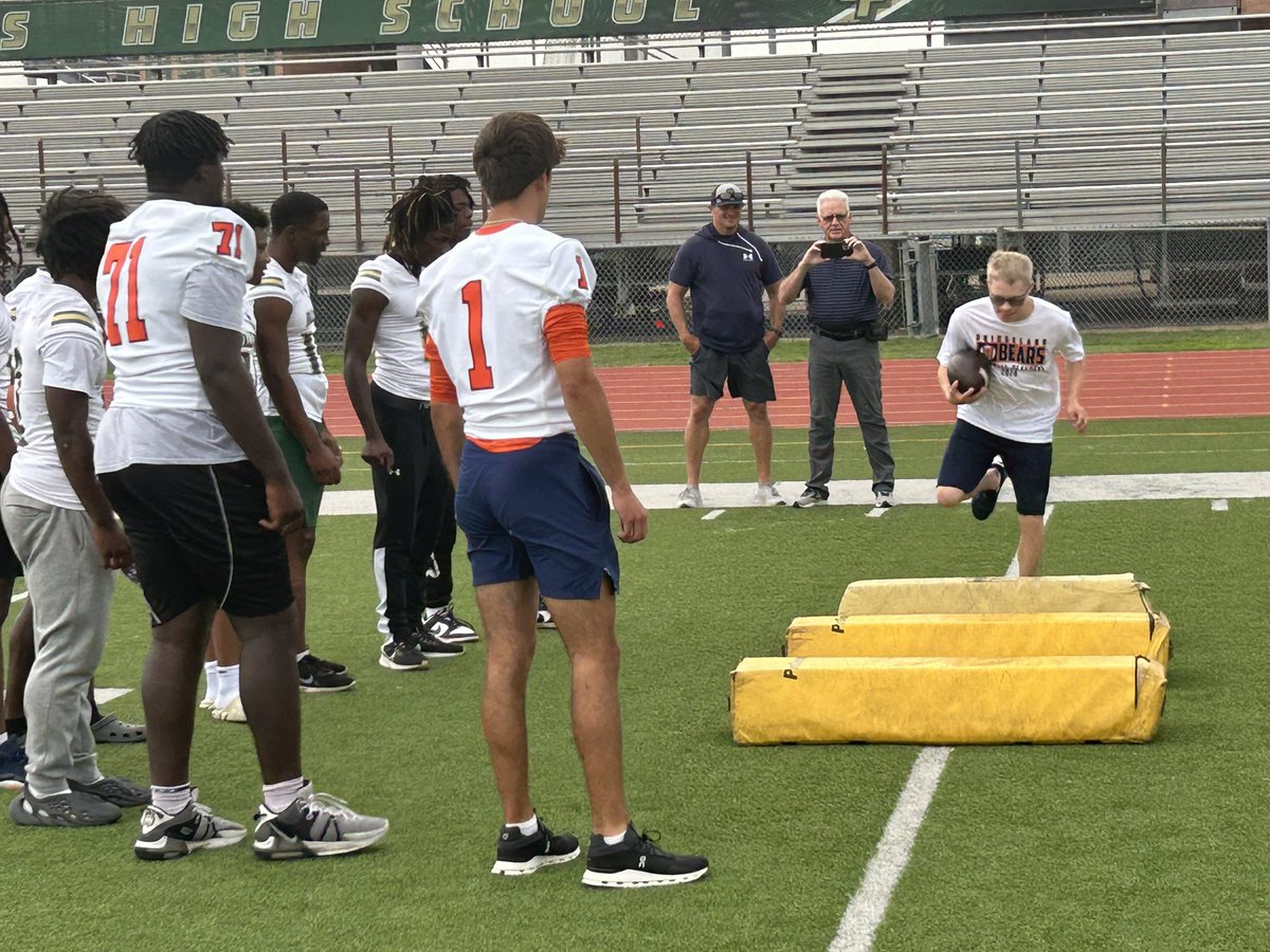 Great night at Camp Courage. All 12 @CFISDAthletics football, basketball, & cheer programs put on a camp for special needs students. All students matter in @CyFairISD
