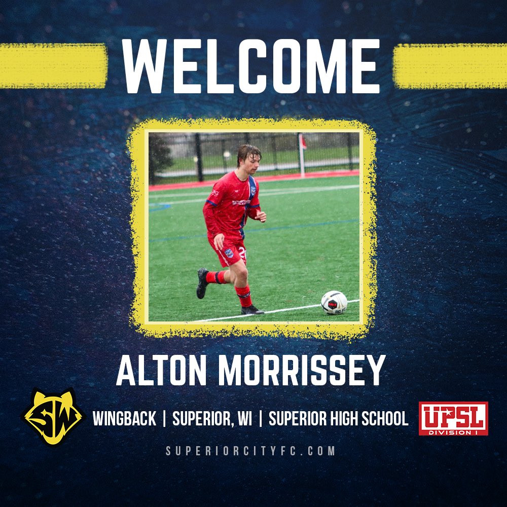 Superior’s speedy wingback is here for the summer, welcome back Alton! 😎

#LeaveYourMark #BuiltSuperior #UPSLsoccer